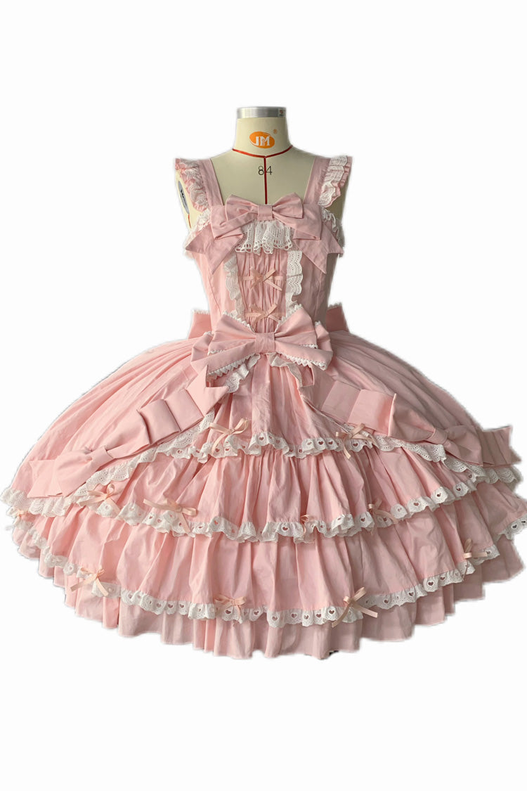 Triple-Layered Ruffle Cardigan Bowknot Lace Sweet Plus Size Jsk Dress - Grisha