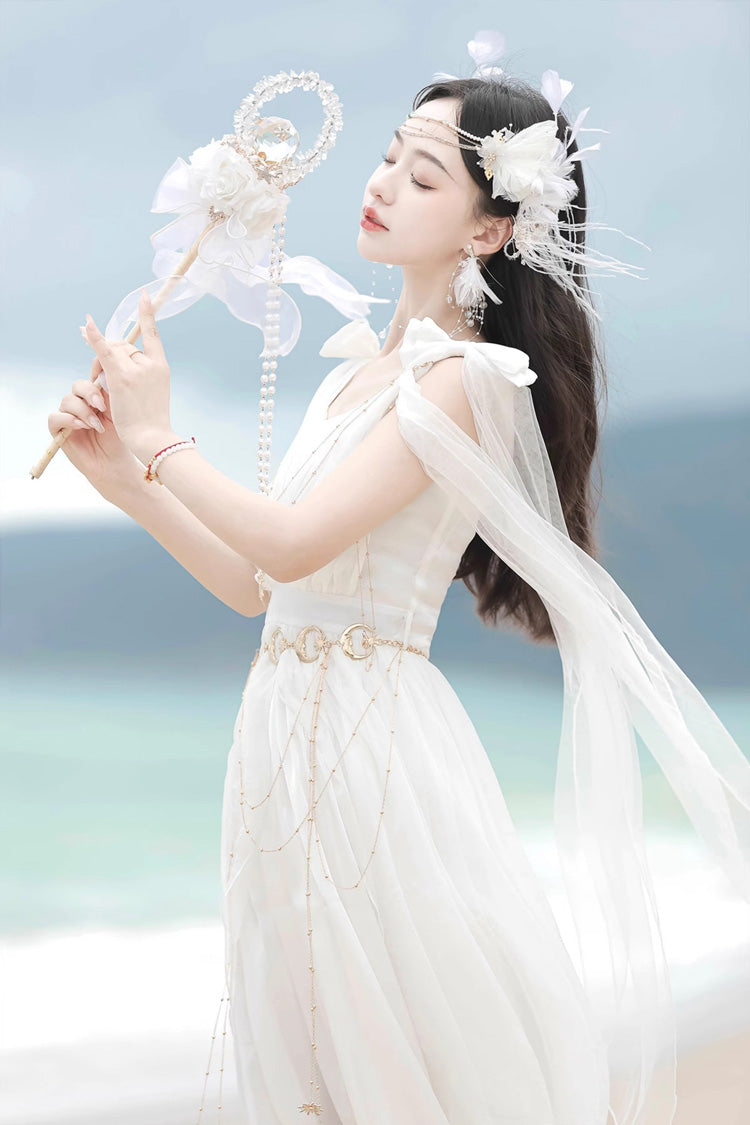 Ivory God's Messenger Greek Style Sleeveless Ruffle Elegant Lolita JSK