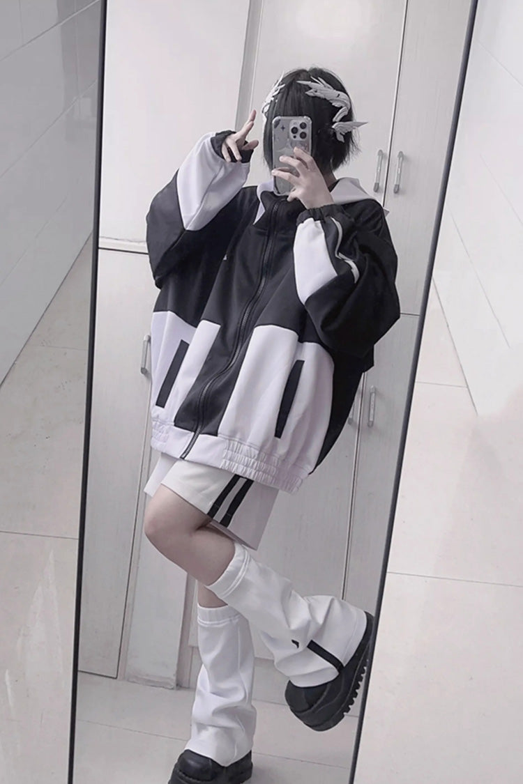 Charming Long Sleeve Printed Jirai Kei Sports Jacket 2 Colors