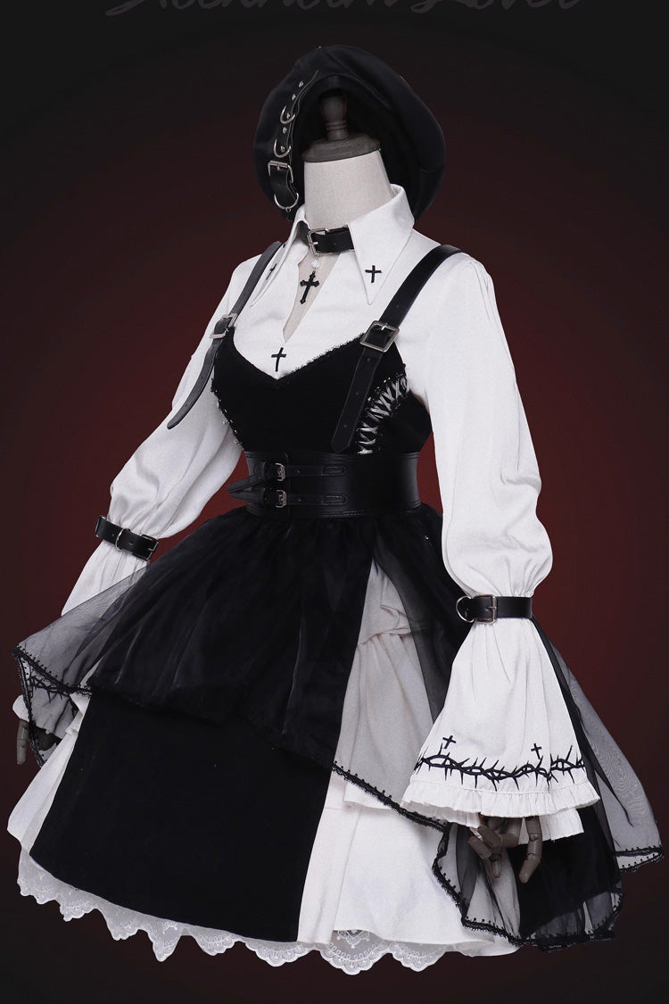 Black Stockholm Lover Gothic Plus Size Jsk Dress