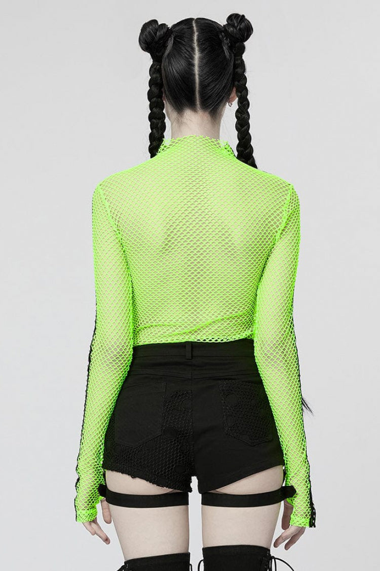 Mesh Ribbon Slim Punk Tee