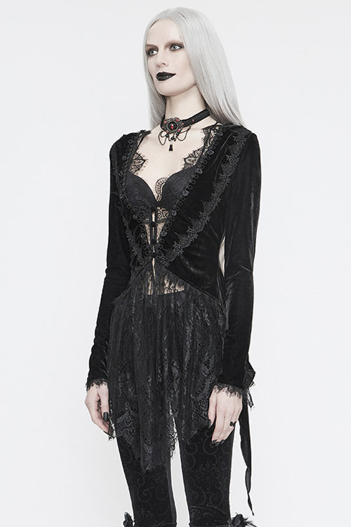 Knitted Mini Jacket Dress - Black