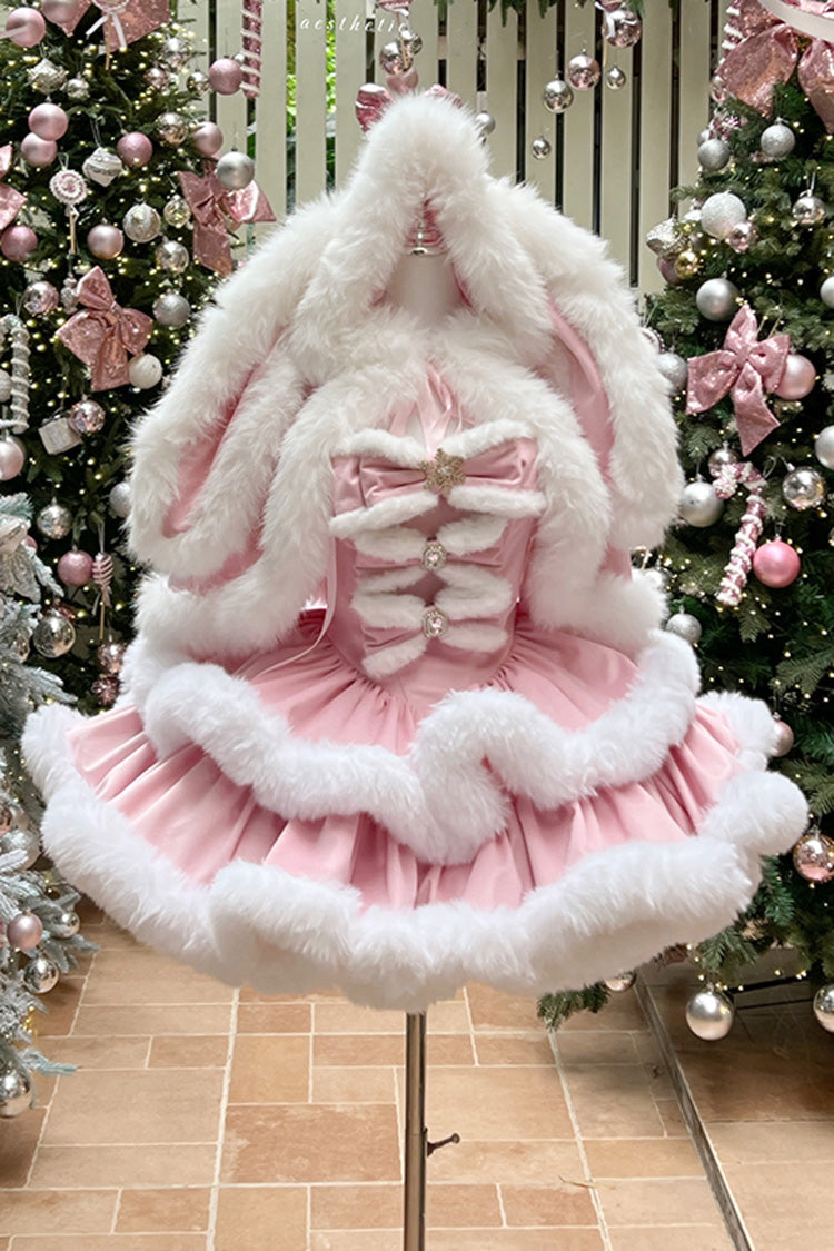 Pink Double-Bow Strapless Princess Dress