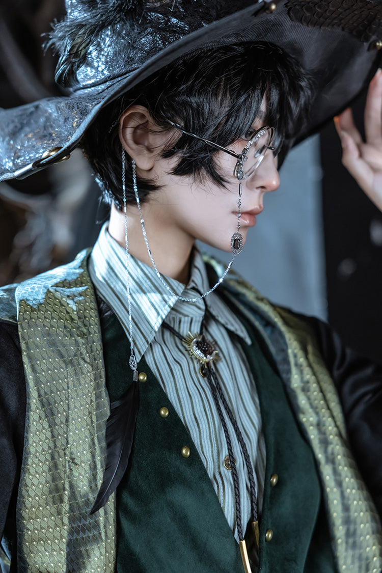 Emerald Double-Breasted Slim Ouji Prince Handsome Lolita Waistcoat