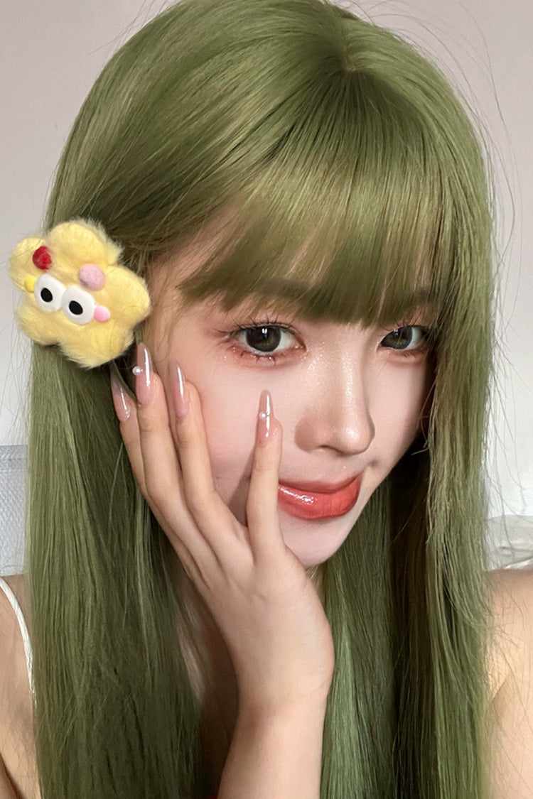 Emerald Green Straight Lolita Wig with Airy Bangs