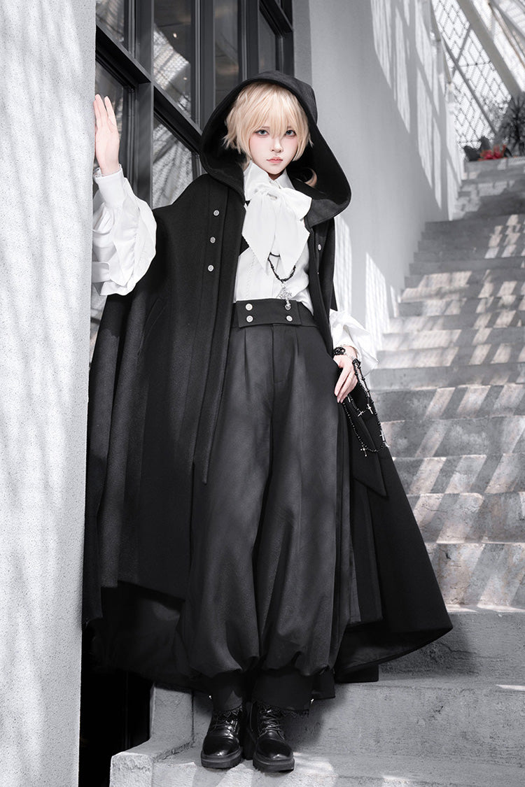 Midnight Bow Vintage Prince Blouse Pants Cloak Set - Code 003