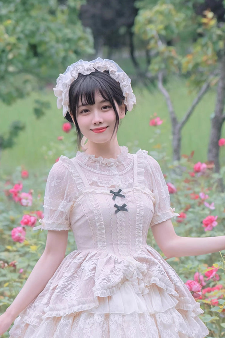 Puff-Sleeved Sweet Lolita Top with Detachable Pads