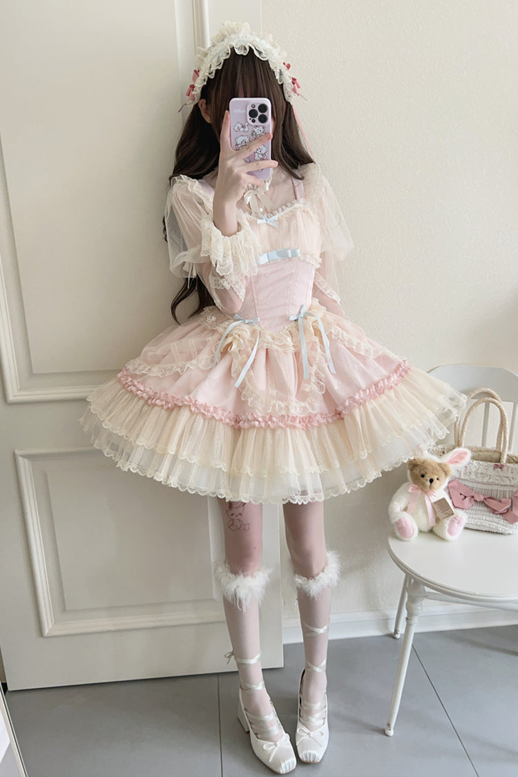Ballet Lace JSK Dress with Bowknot in 4 Colors
