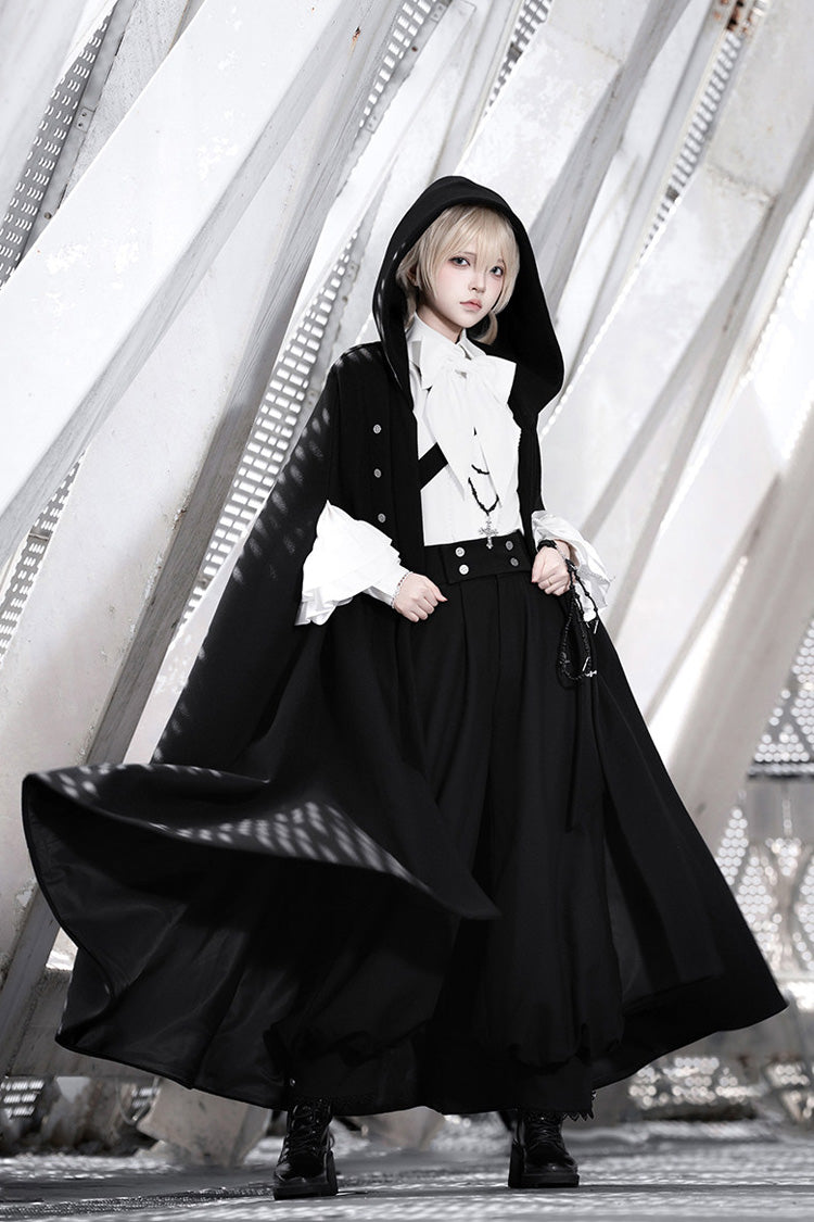 Midnight Bow Vintage Prince Blouse Pants Cloak Set - Code 003