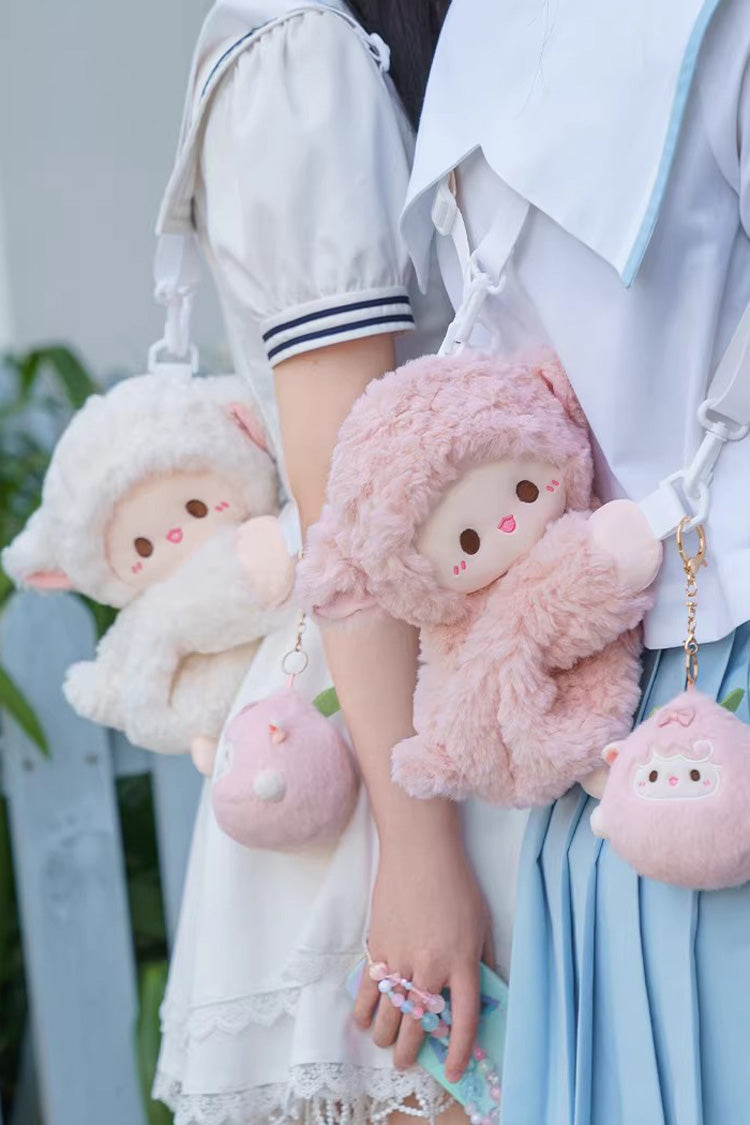 Lamb Plush Toy Backpack with Lying-Down Design