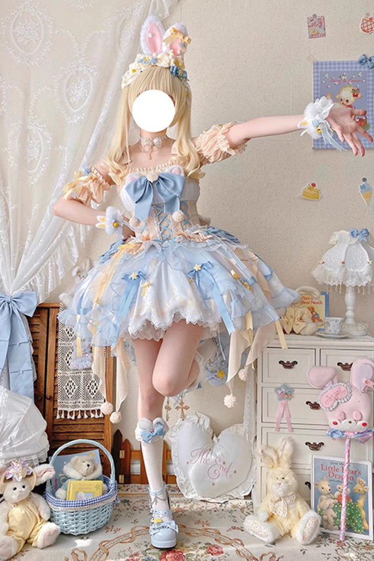 Blue Hanayome Bow Princess Sweet Lolita Dress