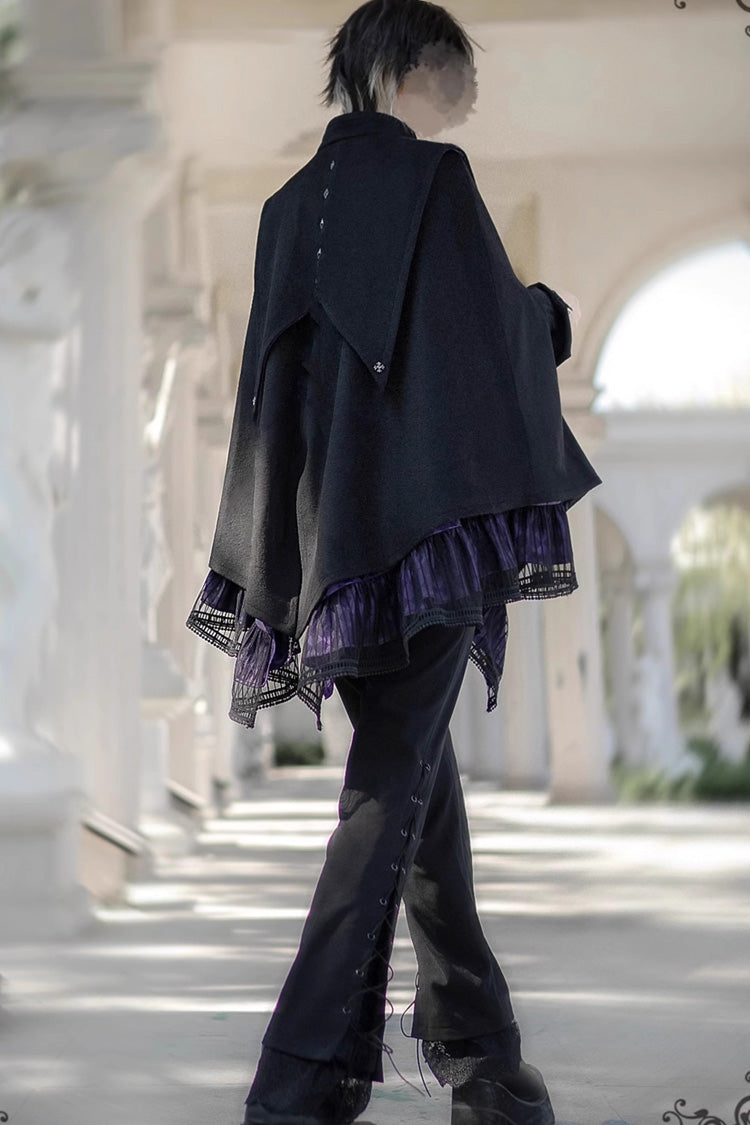 Gothic Prince Double-Breasted Ouji Cloak Coat, 3 Colorways