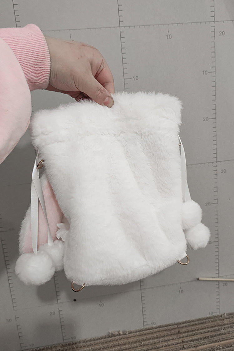 Sweet Lolita Bunny Bucket Bag with Drawstring and Bow, 10 Shades