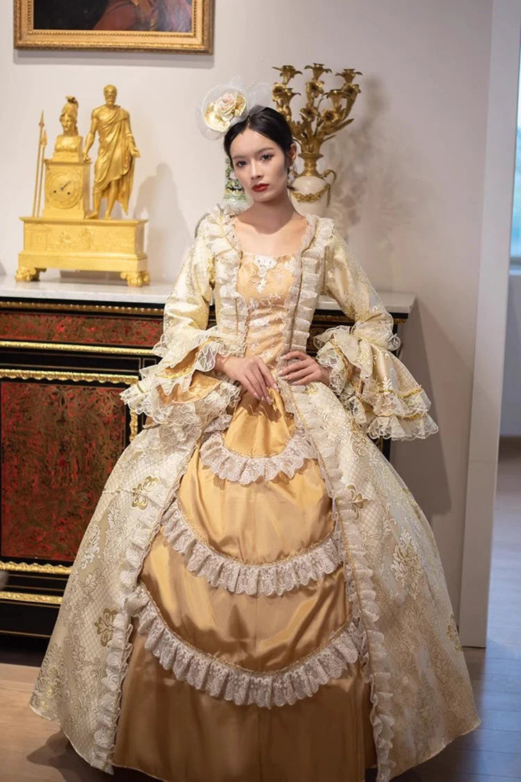 Golden Embroidered Victorian Cardigan - Medieval Princess