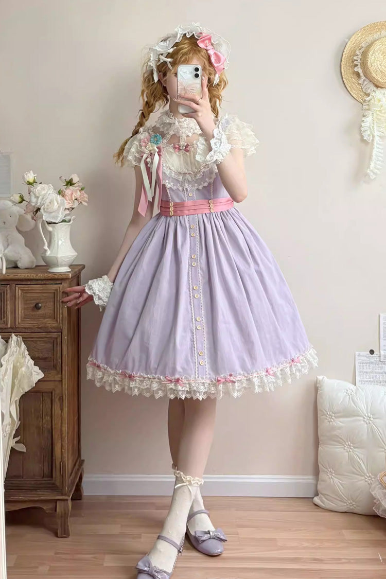 Violet Sakura Spring Strapless Bow Lolita JSK Mini