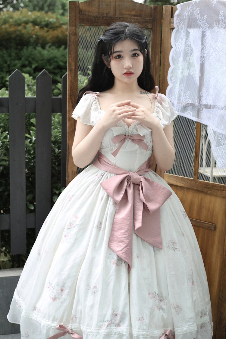 Plus Size Lolita Dress - Ruffle Bow, Short Sleeve, 2 Shades
