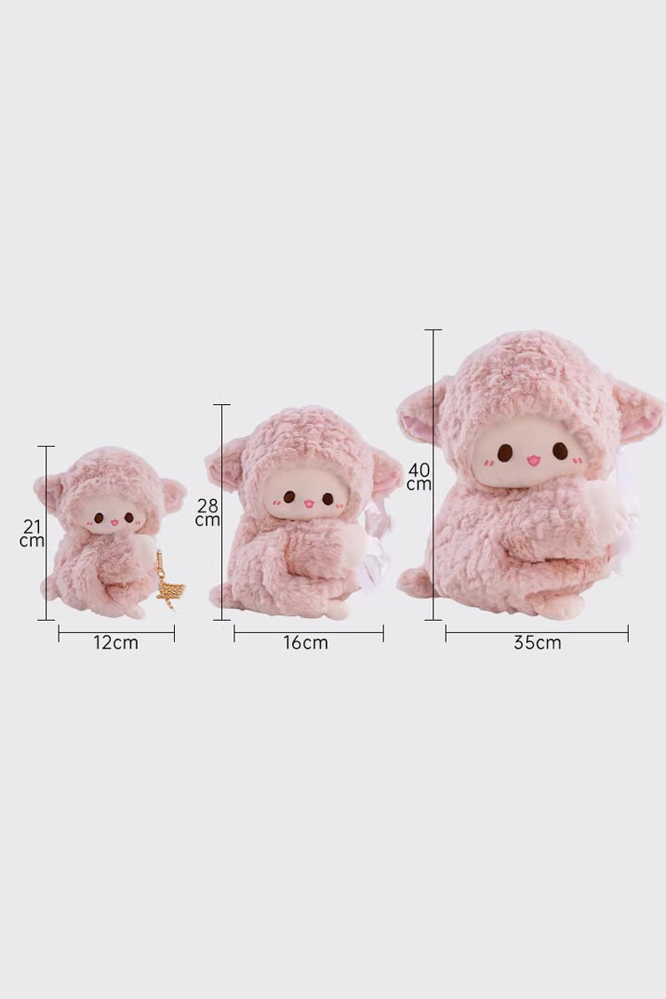 Lamb Plush Toy Backpack with Lying-Down Design