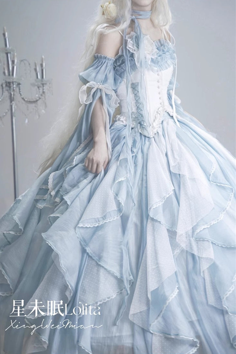 Praise of the Flower Goddess Off Shoulder Lolita JSK with Hanayome Ruffles