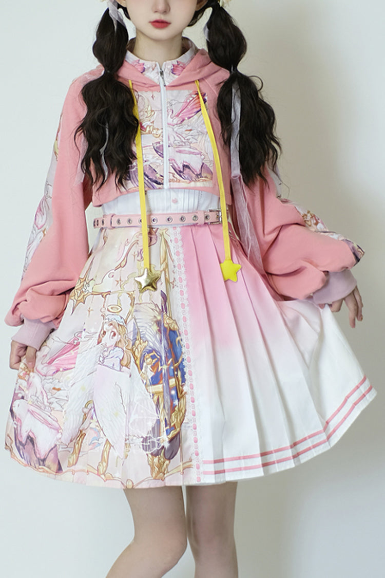 Sun Moon Print JSK with Hoodie Set