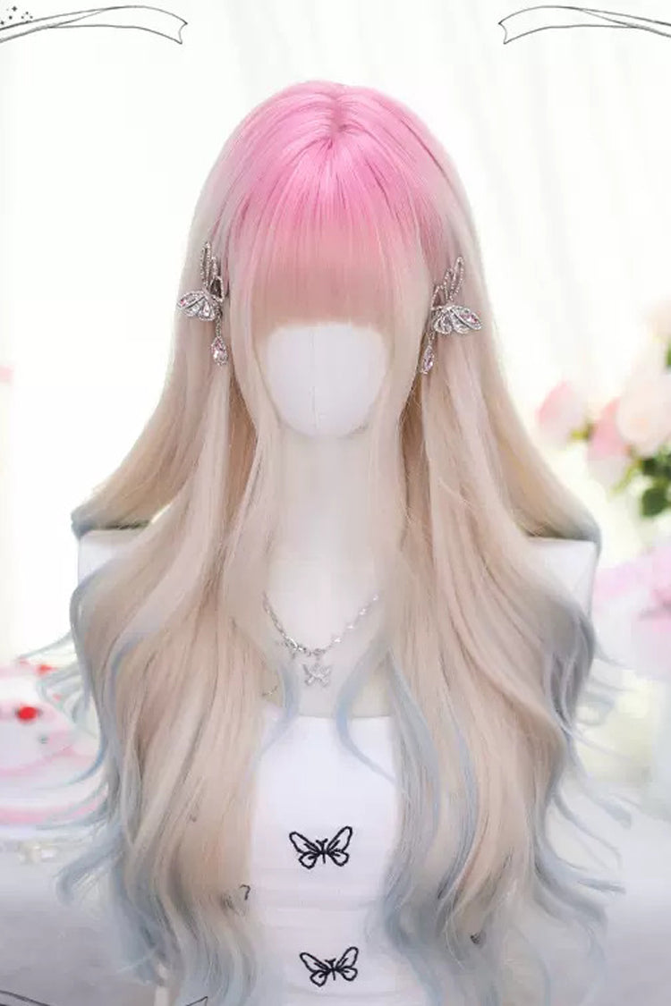Sweet Lolita Wig with Gradient Multi-Color Curls