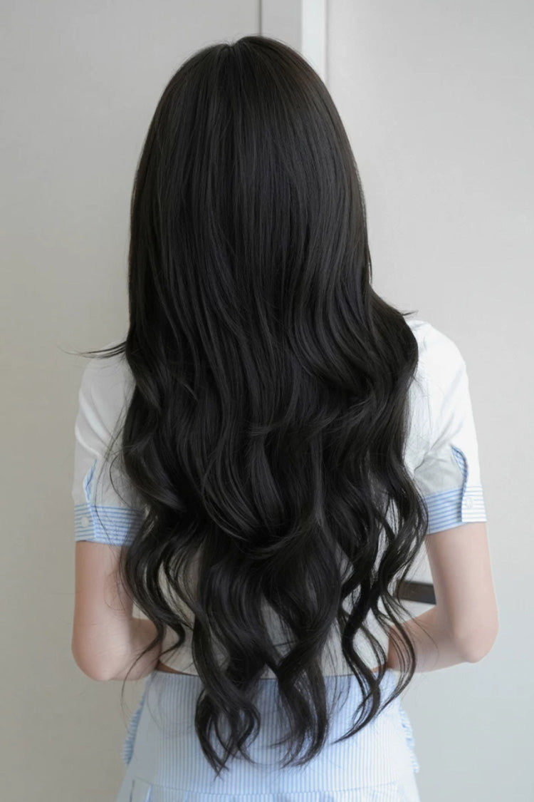 Blackish Brown Effortless Fluffy Layered Sweet Lolita Long Loose Big Wave Wig