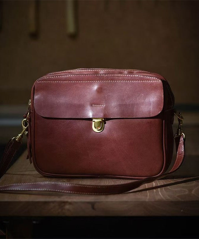 Art Versatile Leather Orange Durable Cross-body Bag