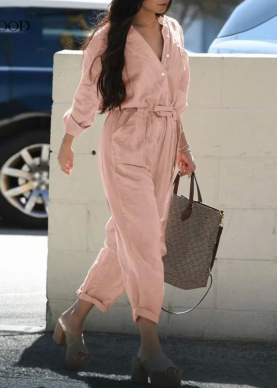 Jumpsuit Collar Tunic Bohemian Pockets Fall Peter Pink Pan