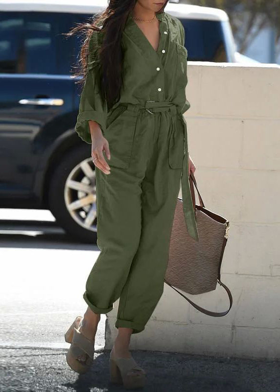 Jumpsuit Collar Tunic Bohemian Pockets Fall Peter Pink Pan