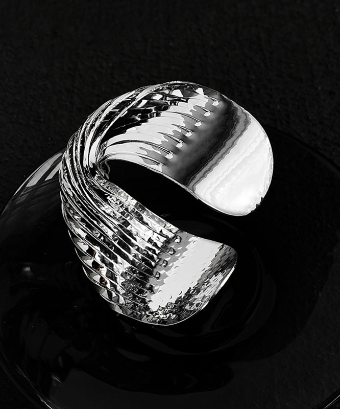 Boho Cuff Silk Open Cross Metal