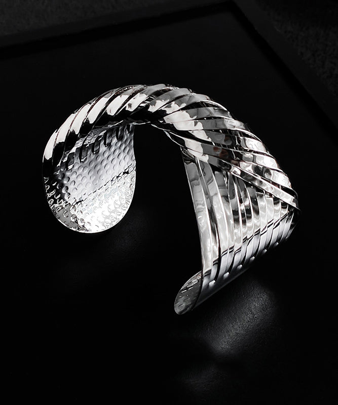 Boho Cuff Silk Open Cross Metal