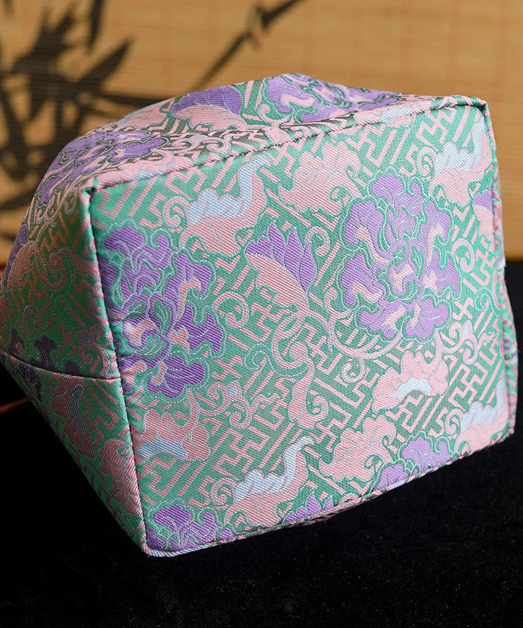 Print Bag Bucket Versatile Silk Boho Drawstring