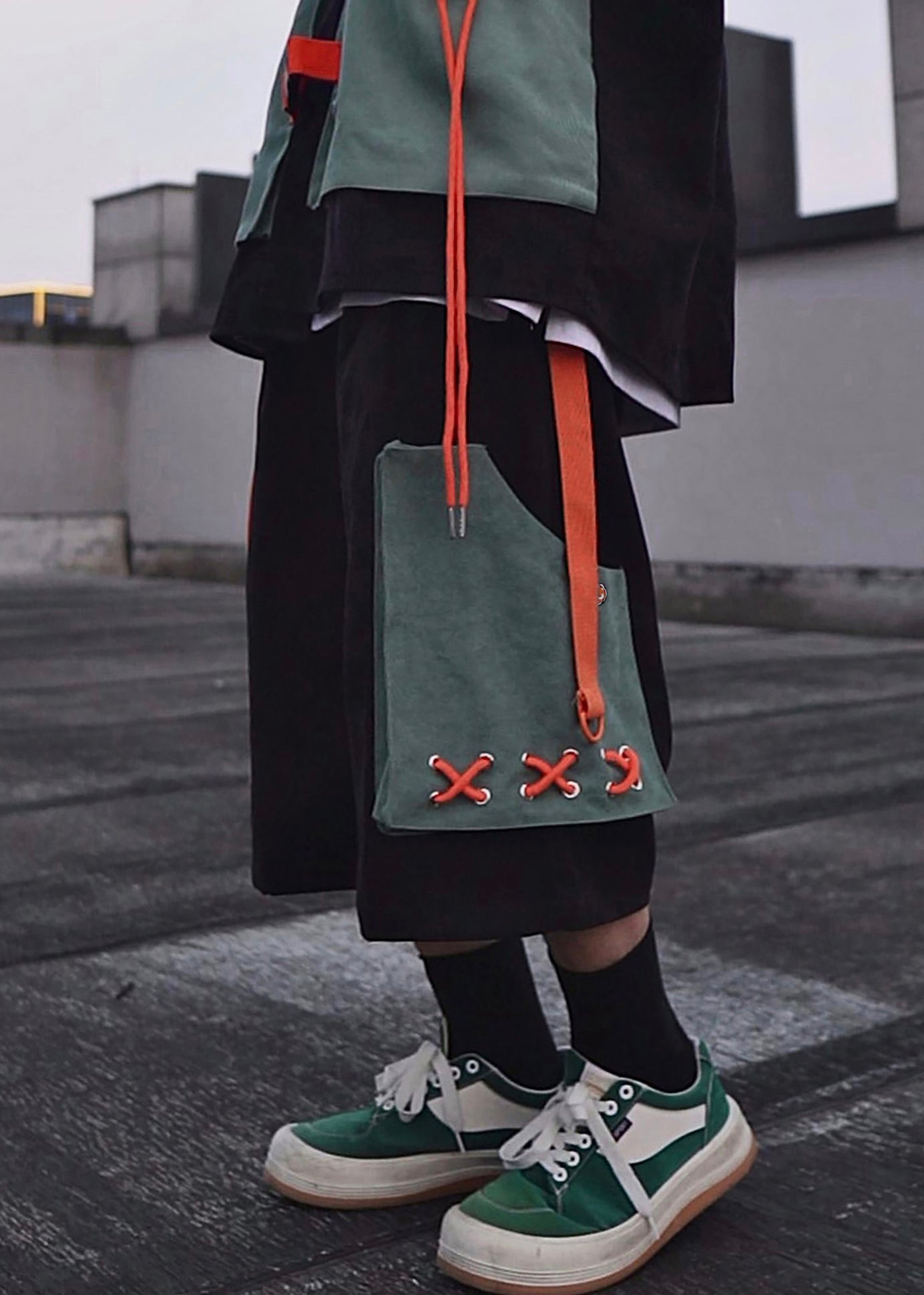 Cotton Shorts Summer Khaki Oversized Pockets Casual Mens