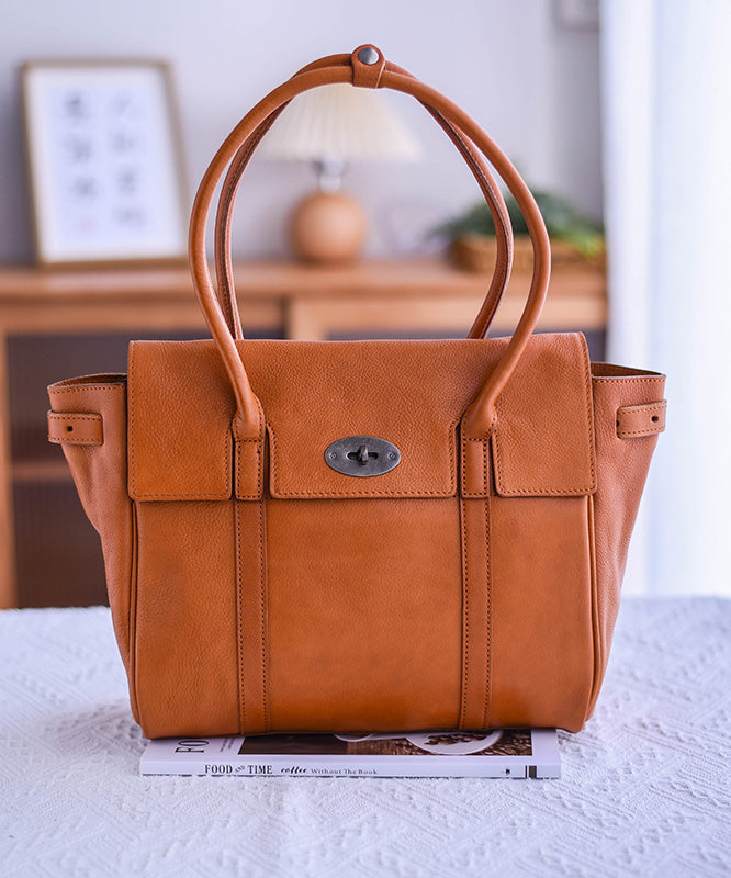 Classy Bags Durable Yellow Leather Shoulder Solid