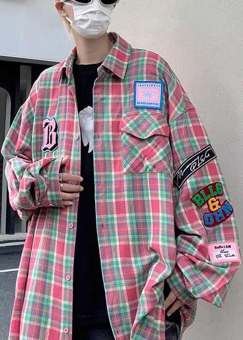 Pockets French Cotton Spring Men Navy Shirt Plaid