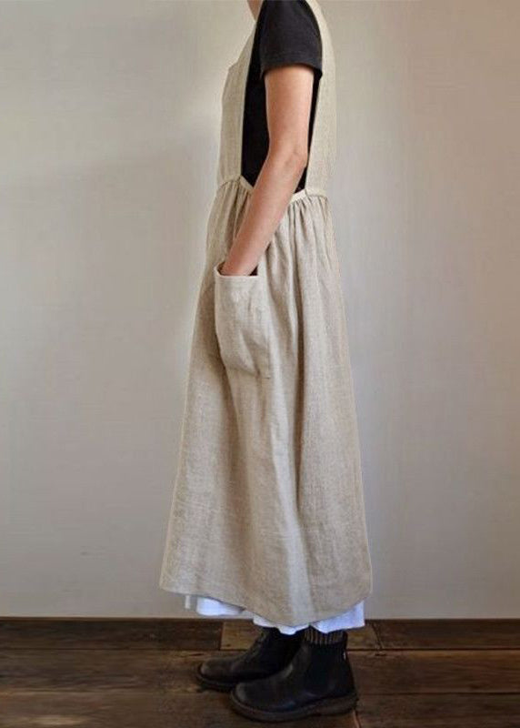 Black Handmade NeckU Neck Pockets Dresses U Patchwork Summer Maxi