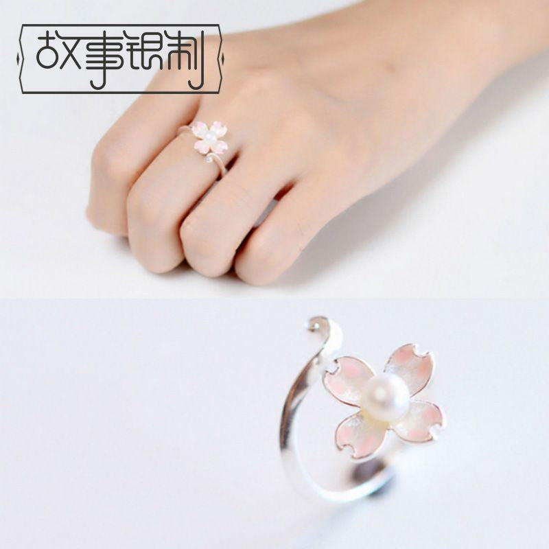 Silver Floral Ring 925 Open Sterling