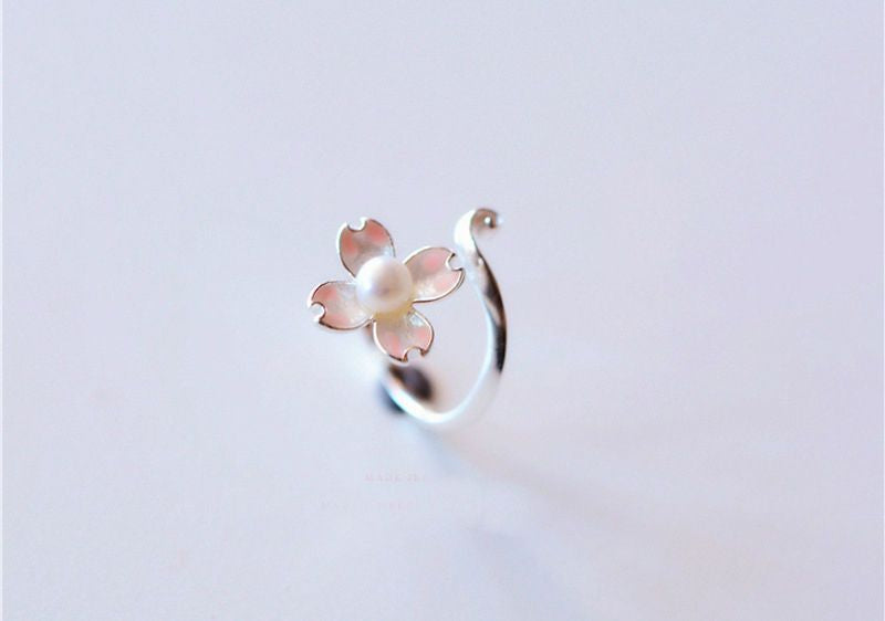 Silver Floral Ring 925 Open Sterling