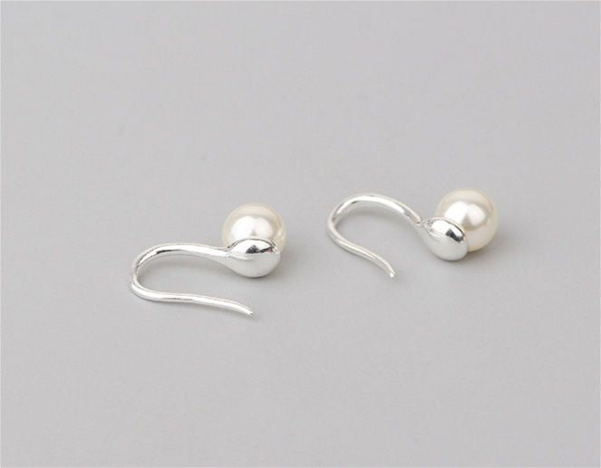Earring Silver Sterling Pearl 925 Faux