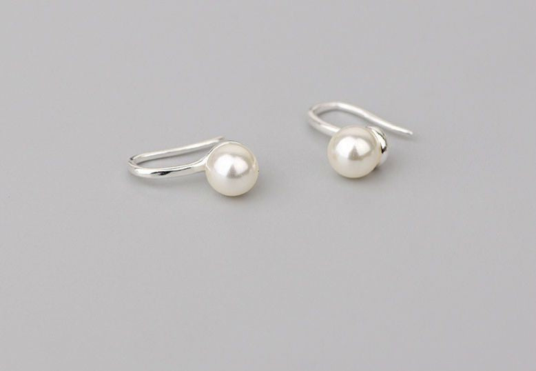 Earring Silver Sterling Pearl 925 Faux