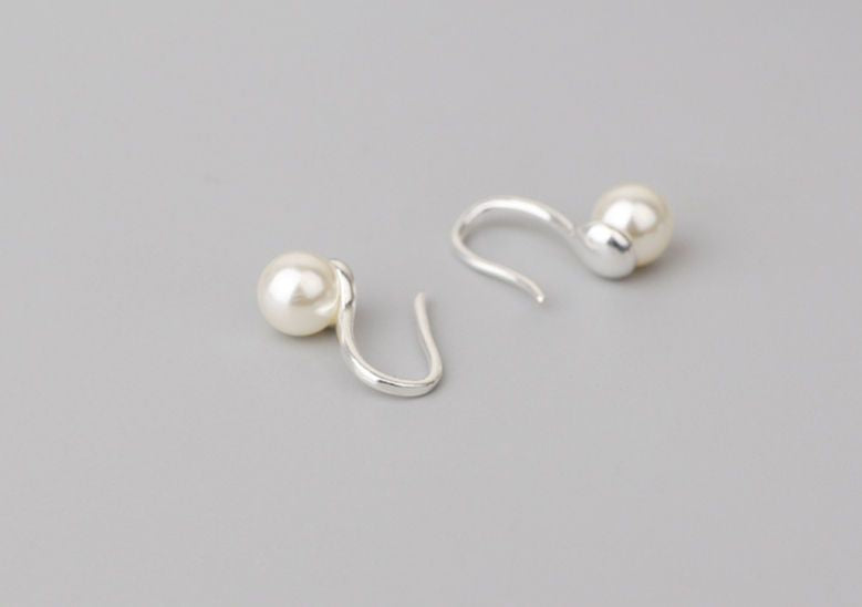 Earring Silver Sterling Pearl 925 Faux