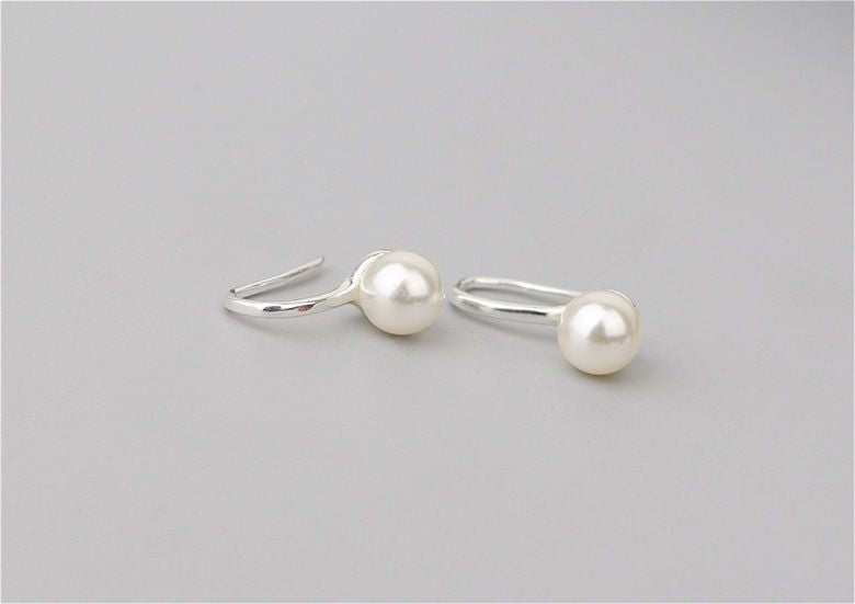 Earring Silver Sterling Pearl 925 Faux