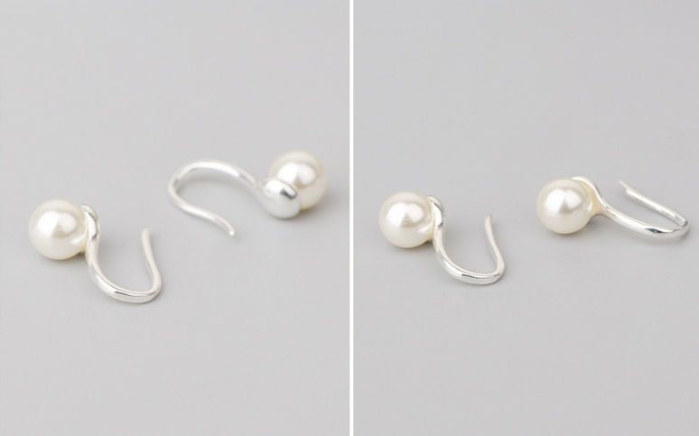 Earring Silver Sterling Pearl 925 Faux