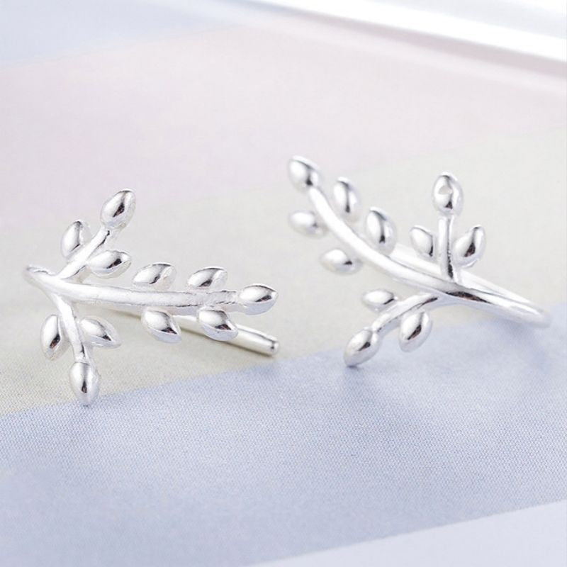 Sterling Silver Earring 925 Leaf