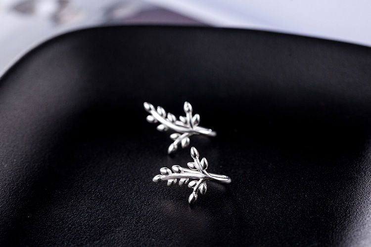 Sterling Silver Earring 925 Leaf