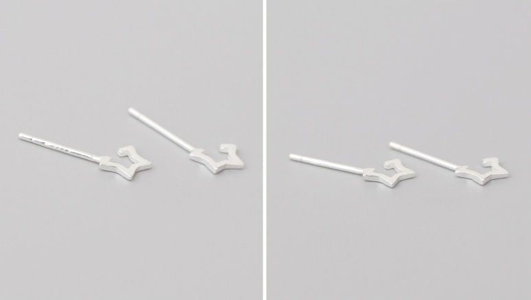 925 Silver Sterling Earring Star Open