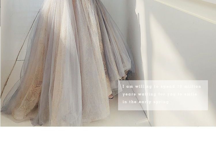 Gown Off-Shoulder Embroidered A-Line