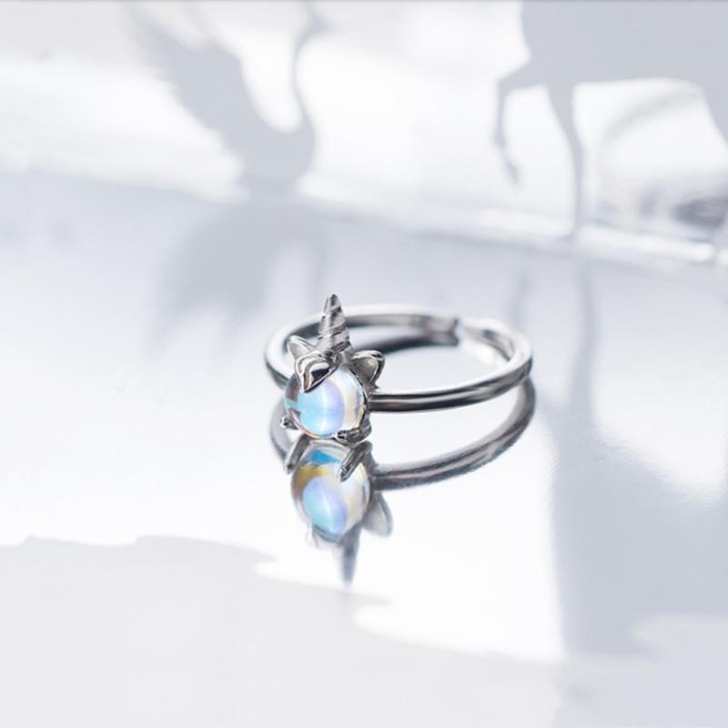 Open Ring Unicorn Silver Sterling