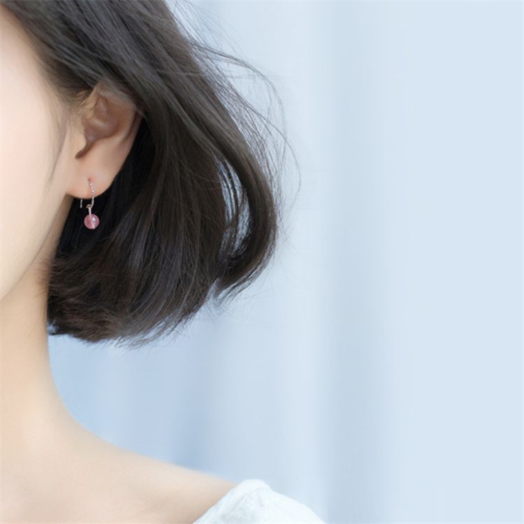 Earring Dangle Crystal Sterling Faux Silver