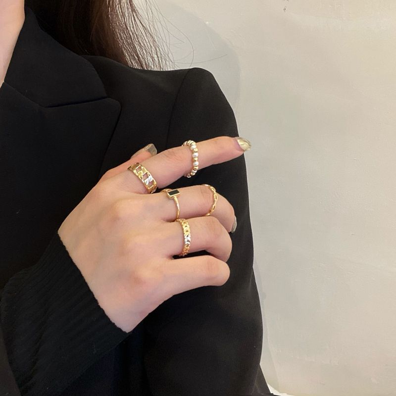 / (various Faux Set Ring 5: Pearl of Alloy designs)