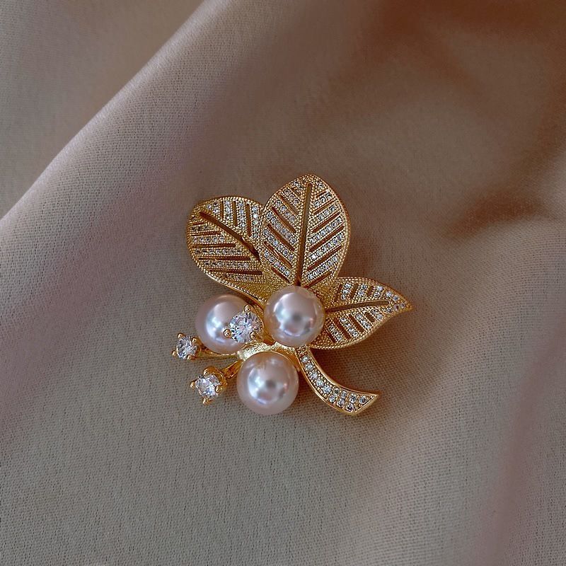 Pearl Steel Brooch